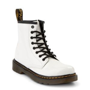 Dr. Martens 1460 8-Eye Patent Boot- White Size 2